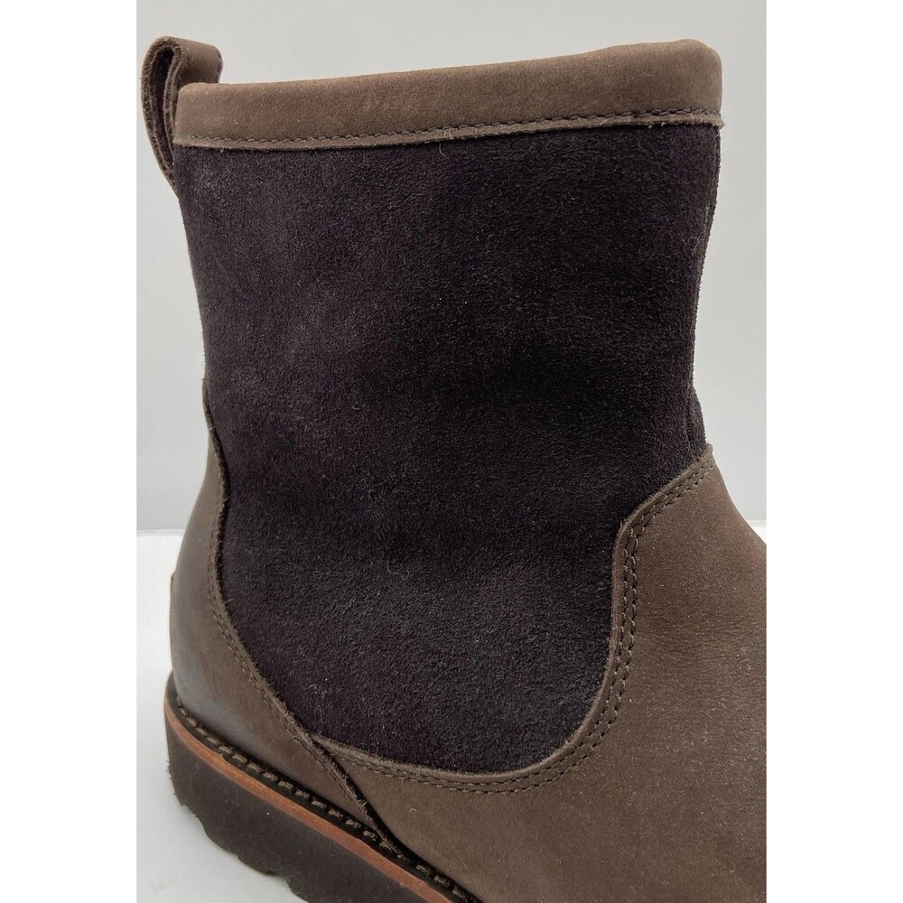 UGG Hendren TL Waterproof Boots Mens 8 Sheepskin Lined Ankle Brown - Picture 13 of 16